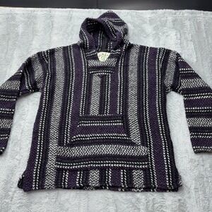 Baja Joe Hoodie Pullover Sweatshirt Poncho Unisex Front Pocket Size Medium